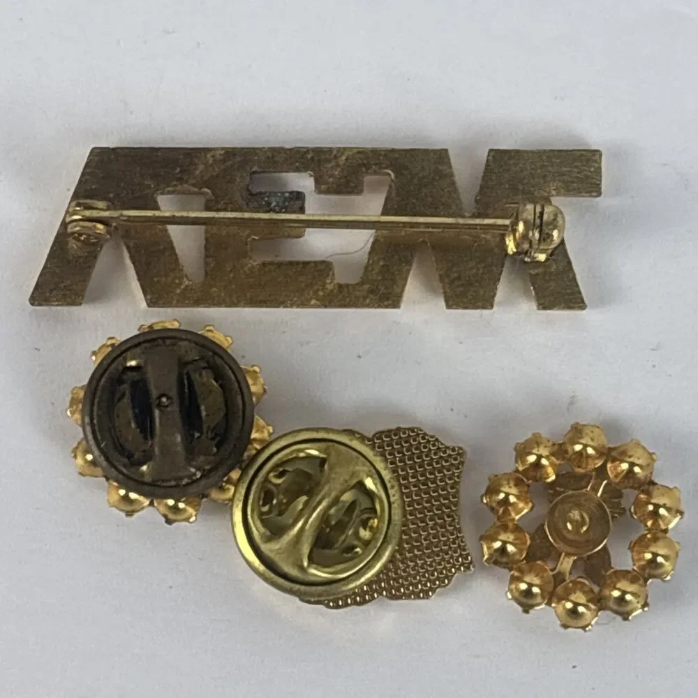 VFW, AMVets WWII, FOE 4 Pins Fraternal Order of the Eagles Small Pins